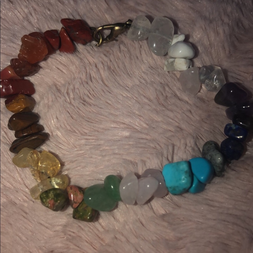 chakra crystal real bracelet